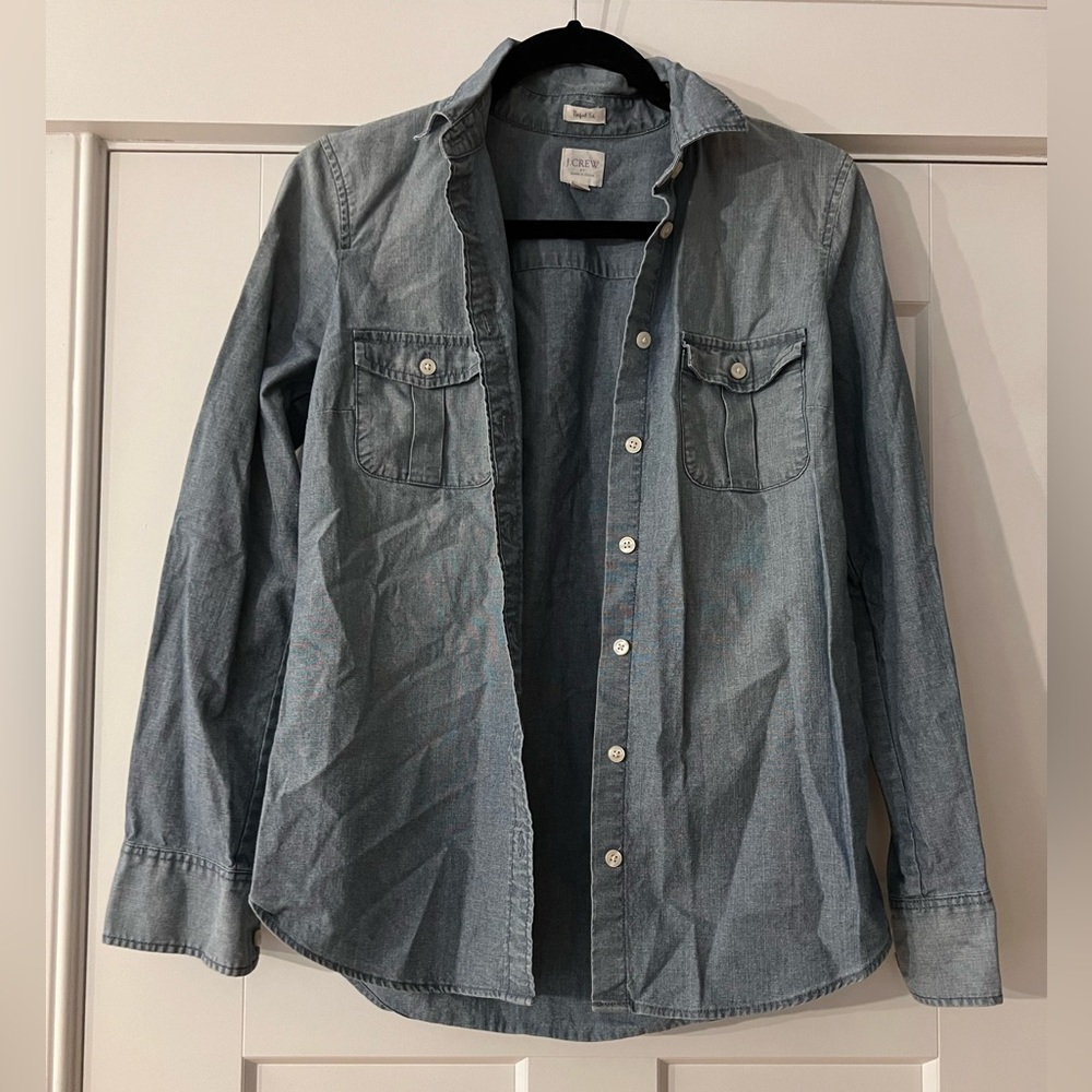 Jcrew Chambray Button Up, XS